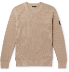 Belstaff - Ribbed Cotton Sweater - Men - Beige