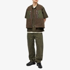 Café Mountain Men's Reversible Mountain Fleece Vest in Earth/Moss