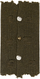 Andersson Bell Khaki Roghen Wool Neck Warmer Scarf