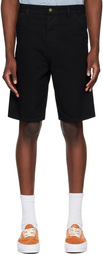 Photo: Carhartt Work In Progress Black Single Knee Shorts