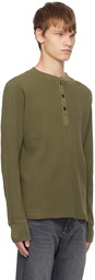 rag & bone Khaki Waffle Henley