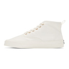 Maison Kitsune White Canvas High-Top Sneakers