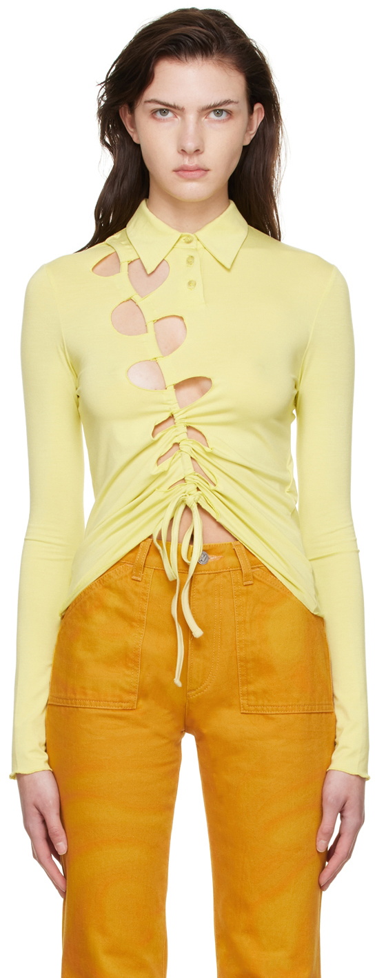 AVAVAV Yellow Cutout Shirt