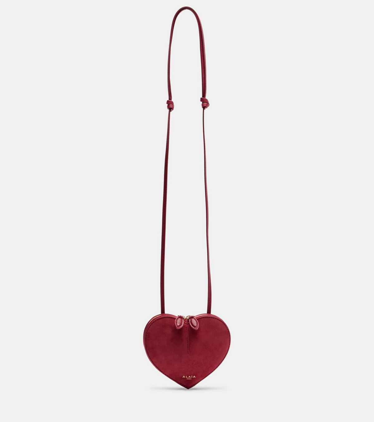 Alaïa Le Cœur suede shoulder bag