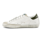 Golden Goose SSENSE Exclusive White and Green Super SSTAR Sneakers