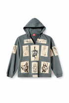 Diesel Hoodie with tattoo patches - Sweaters - Unisex - Grey