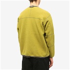 And Wander Men's Wool Fleece Cardigan in Yellow Green