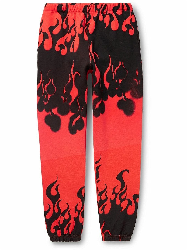 Photo: Gallery Dept. - AK Tapered Printed Cotton-Jersey Sweatpants - Red
