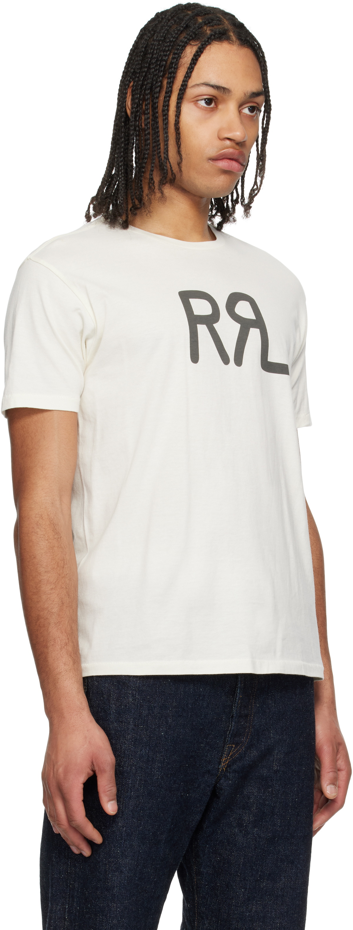 RRL Off-White 'RRL' Ranch Logo T-Shirt RRL