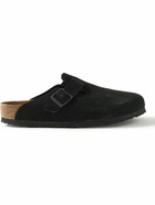 BIRKENSTOCK - Boston Suede Clogs - Black