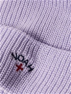 Noah - Core Logo-Embroidered Ribbed-Knit Beanie