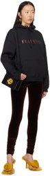 Puppets and Puppets Black Crystal-Cut Hoodie