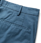 Incotex - Stretch-Cotton Poplin Bermuda Shorts - Blue