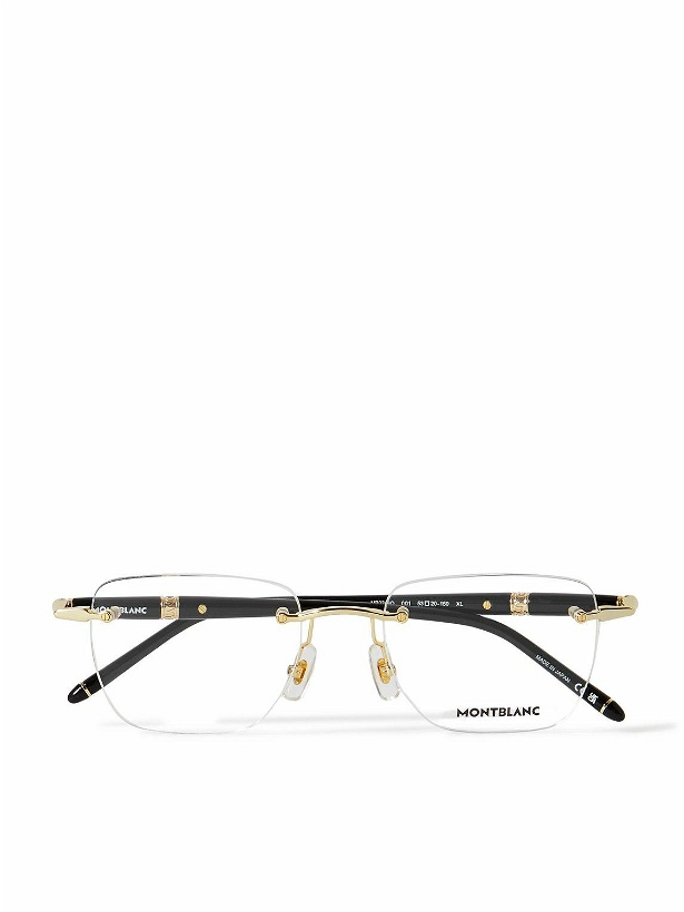 Photo: Montblanc - Meisterstück Rimless Square-Frame Acetate and Gold-Tone Optical Glasses