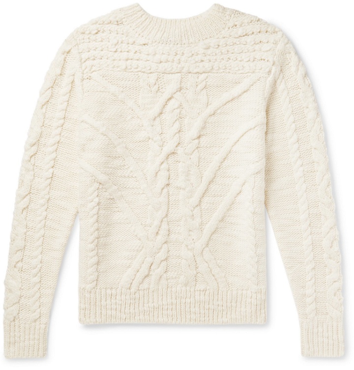 Photo: Isabel Marant - Ryker Textured-Wool Sweater - Cream