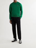 AMI PARIS - Logo-Embroidered Cotton-Jersey Sweatshirt - Green