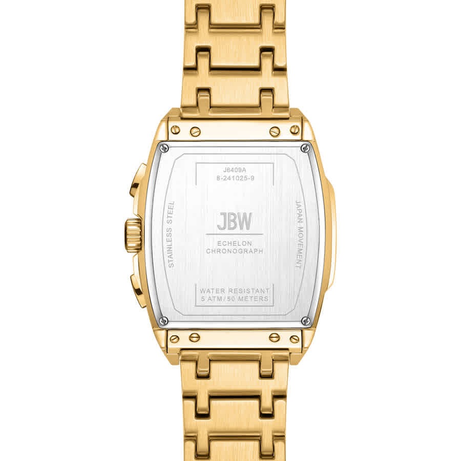 JBW Echelon Collection Chronograph Quartz Gold Dial Mens Watch J6409A
