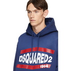 Dsquared2 Blue Vintage Slouch Fit Hoodie