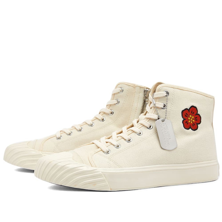 Photo: Kenzo Paris Men's Boke Flower High Top Sneakers in Cream