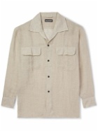 Monitaly - 50's Milano Linen-Gauze Shirt - White