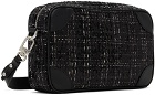 AMIRI Black Sequin Boucle Camera Bag