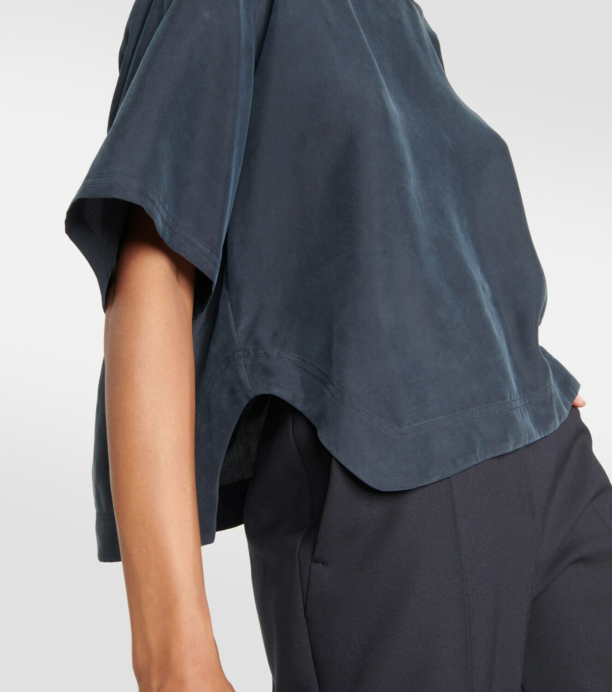 Dorothee Schumacher Cropped silk T-shirt