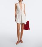 Retrofête Broderie anglaise cotton-blend minidress