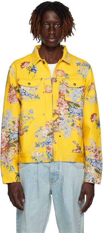 Photo: Noah Yellow Floral Denim Jacket