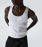 Simone Rocha Ruffled cotton jersey tank top