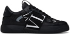 Valentino Garavani Black Low-Top Calfskin VL7N Sneakers