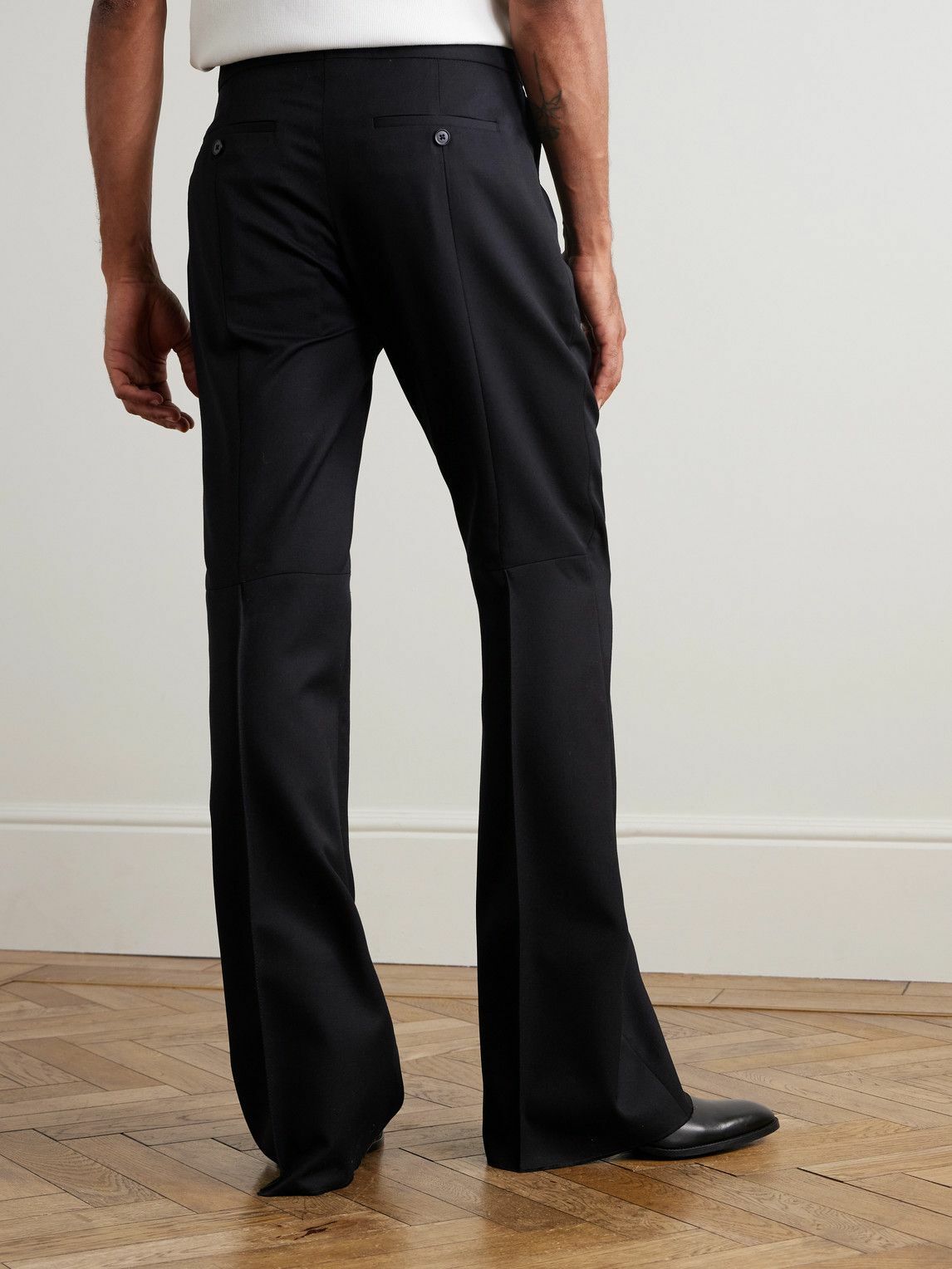 McQueen - Straight-Leg Wool-Twill Trousers - Black