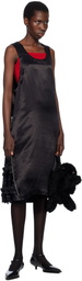 Black Comme des Garçons Black Taffeta Frill Midi Dress