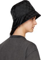 MISBHV Black Monogram Bucket Hat