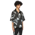 mastermind WORLD Black Silk Tropical Skull Shirt