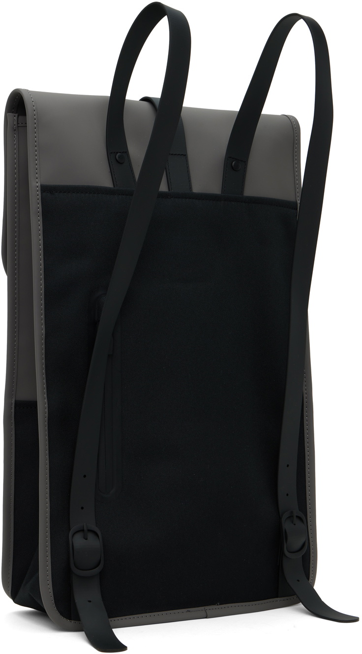 RAINS Gray Coated Backpack Rains display picture 1