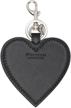 JW Anderson Black Printed Heart Keychain