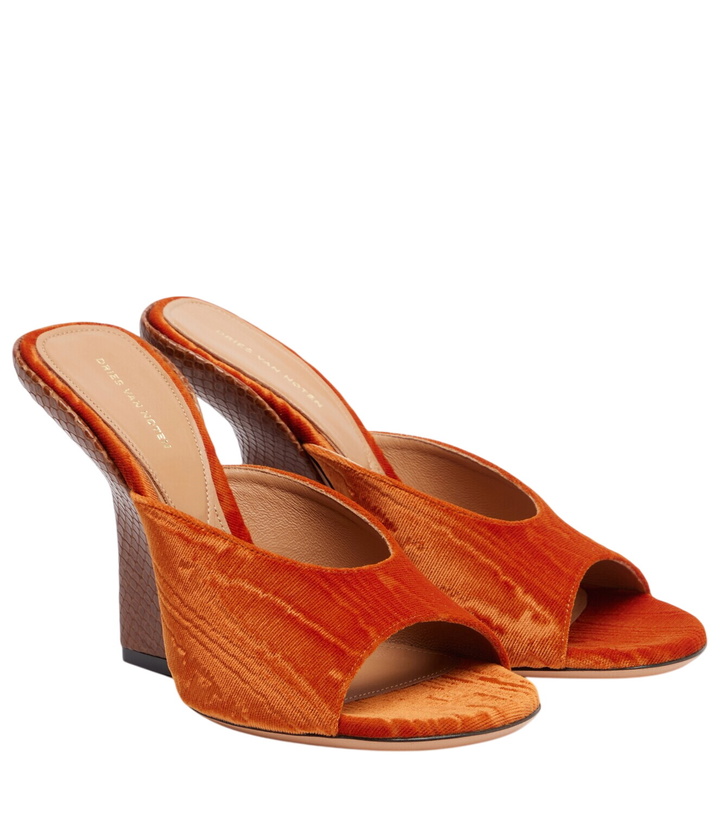 Photo: Dries Van Noten Velvet mules