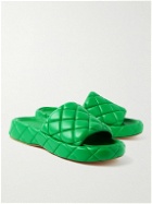 Bottega Veneta - Quilted Leather Slides - Green