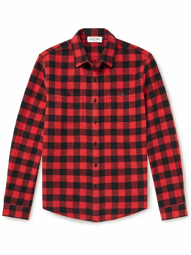 Photo: Alex Mill - Checked Cotton-Flannel Shirt - Red