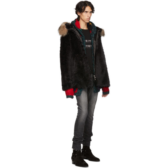 SAINT LAURENT Faux Fur Coat for Men