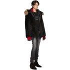 Saint Laurent Black Faux-Fur Jacket