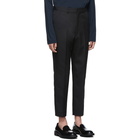 Junya Watanabe Black Twill Creased Trousers