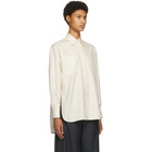 Victoria Beckham Off-White Silk Pocket Shirt