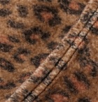 KAPITAL - Reversible Printed Brushed-Fleece and Cotton-Jersey Cardigan - Animal print