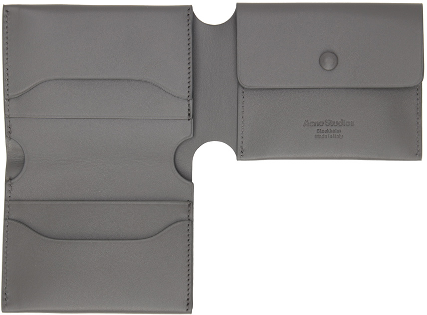 Acne Studios Gray Folded Wallet Acne Studios