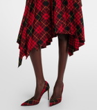 McQueen MacQueen pleated tartan midi skirt