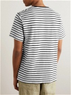 Frescobol Carioca - Carmo Striped Organic Cotton-Terry T-Shirt - Black