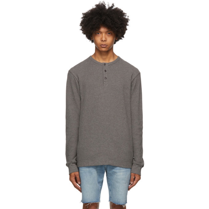 Photo: Frame Grey Waffle Henley