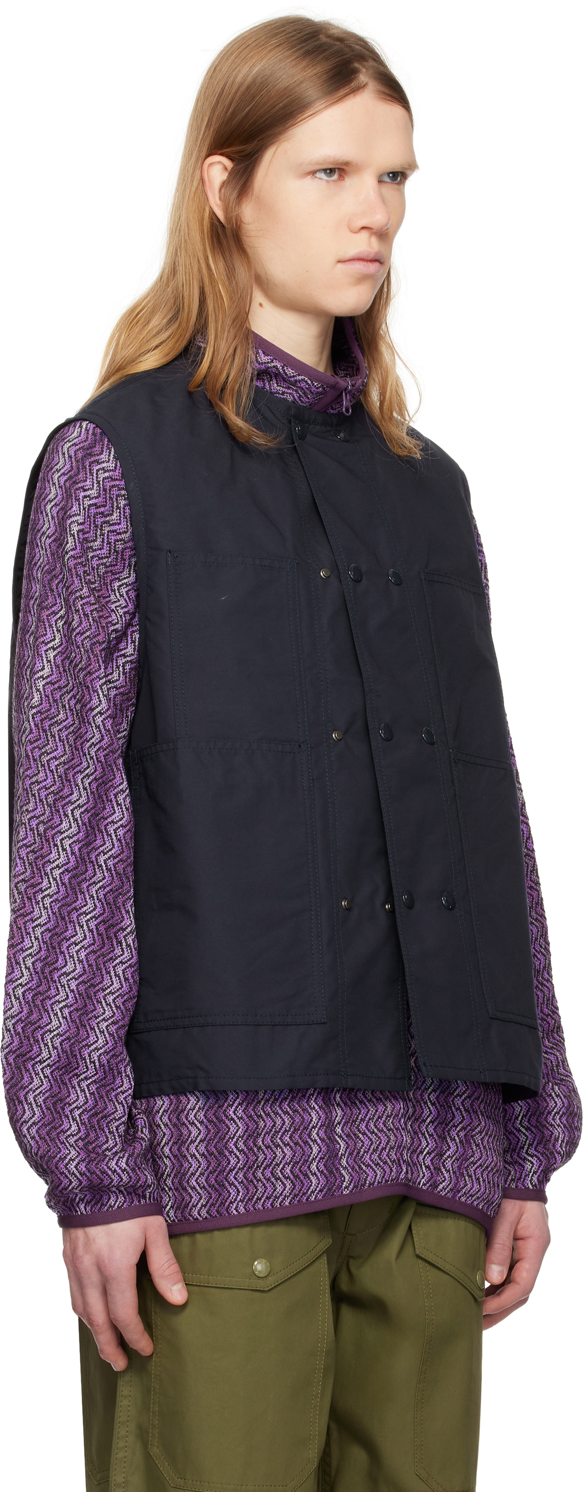 Pilgrim Surf + Supply Navy Finster Utility Reversible Vest