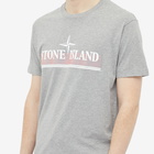 Stone Island Men's Tricromia Print T-Shirt in Melange Grey